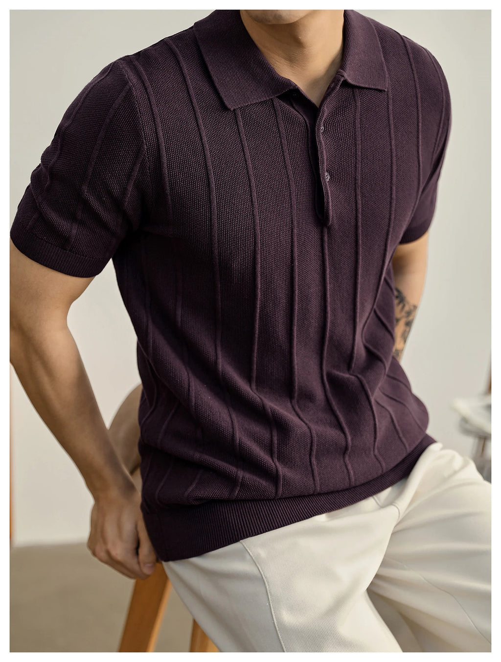 Polo de punto texturado Leo
