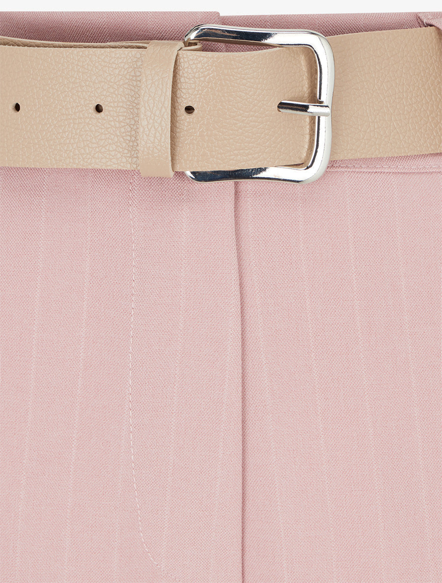 Pantalón de finas rayas irisadas - Rosa
