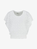 Top bola de encaje - Blanco