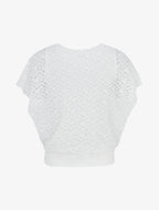 Top bola de encaje - Blanco