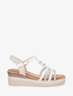 Sandalias de tiras trenzadas con strass - Blanco