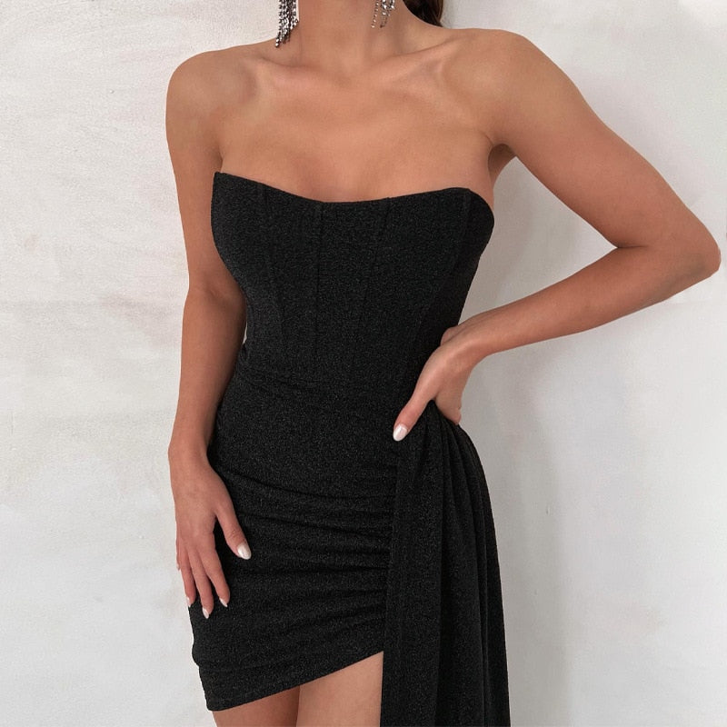 Vestido Mini sin Tirantes