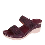 Sandalias de Cuña con Flores