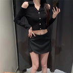 Skort Mini Asimétrico Mujer