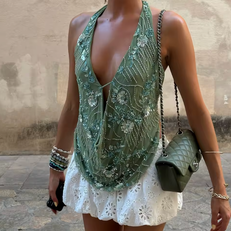 Top Halter Verde