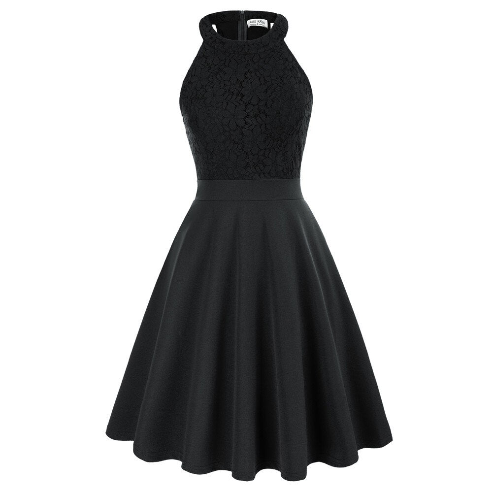 Vestido acampanado sin mangas