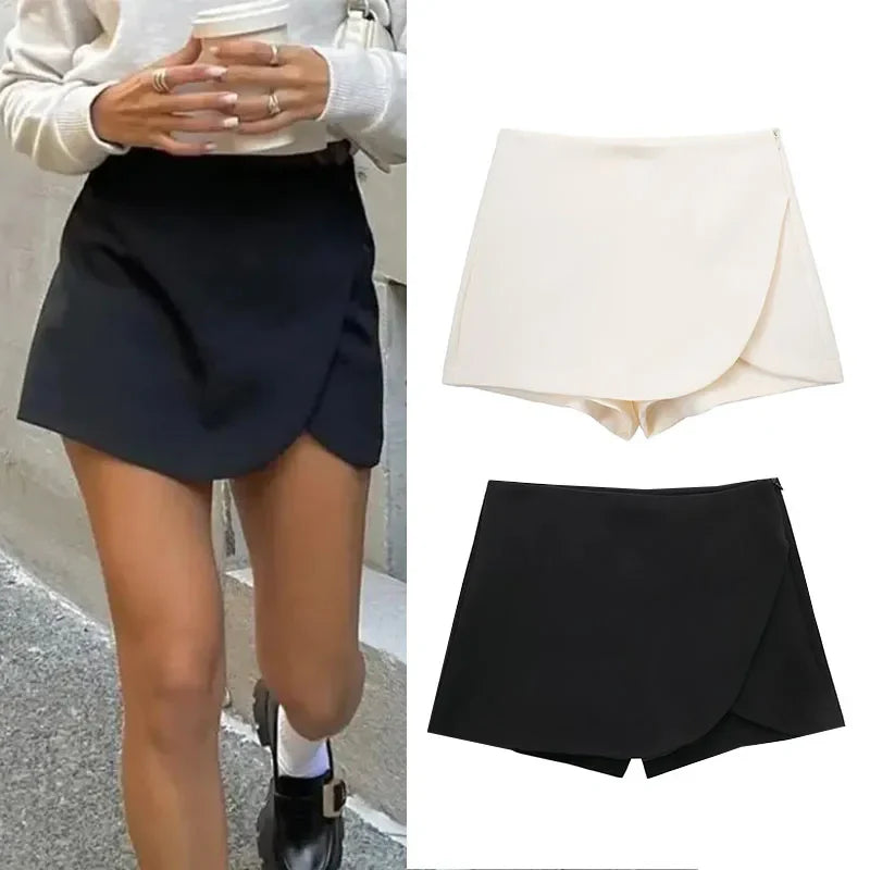 Skort Mini Asimétrico Mujer