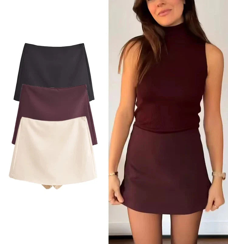 Skort Primavera Cintura Alta
