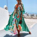 Vestido Maxi Estampado Abstracto