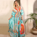Vestido Maxi Estampado Abstracto