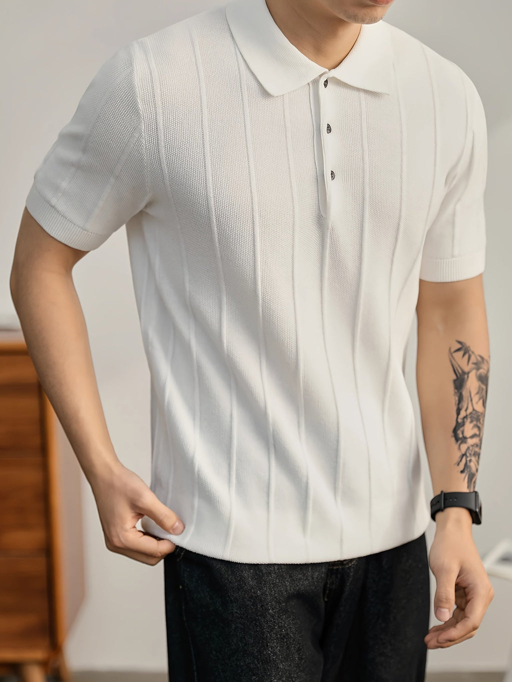 Polo de punto texturado Leo