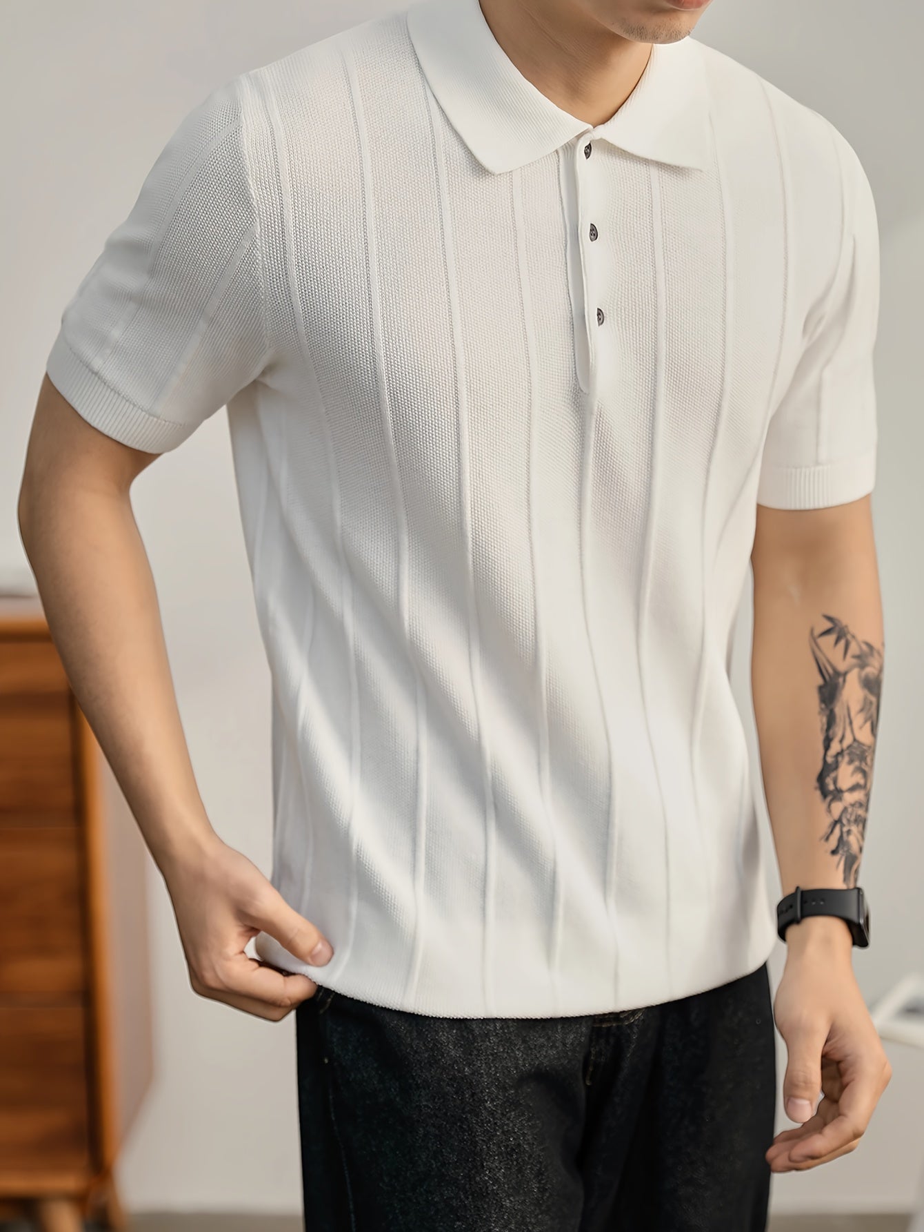 Polo de punto texturado Leo