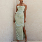 Vestido Maxi Fiesta Sin Tirantes